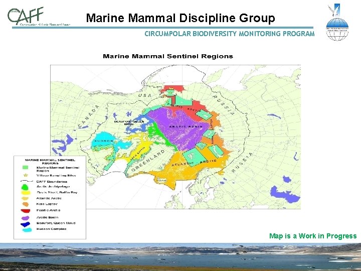 Marine Mammal Discipline Group CIRCUMPOLAR BIODIVERSITY MONITORING PROGRAM Map is a Work in Progress