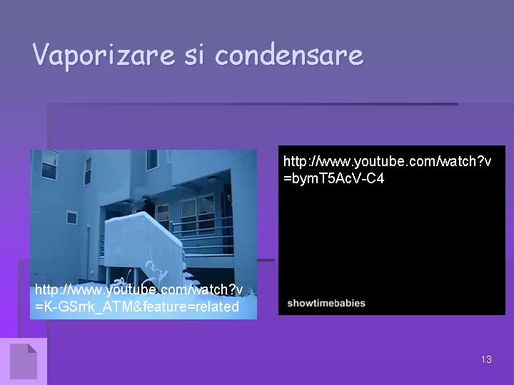 Vaporizare si condensare http: //www. youtube. com/watch? v =bym. T 5 Ac. V-C 4 Vaporizare si condensare http: //www. youtube. com/watch? v =bym. T 5 Ac. V-C 4
