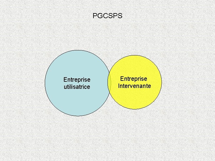PGCSPS Entreprise utilisatrice Entreprise Intervenante 