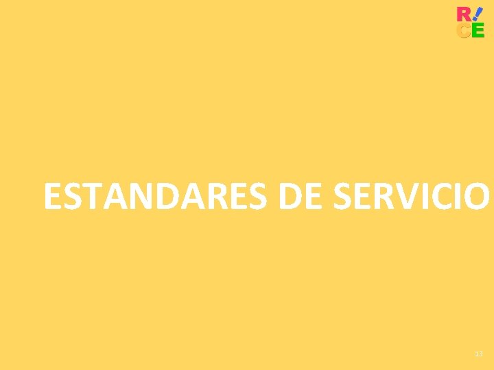 ESTANDARES DE SERVICIO 13 