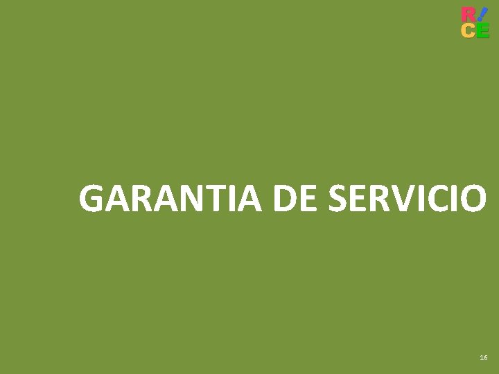 GARANTIA DE SERVICIO 16 