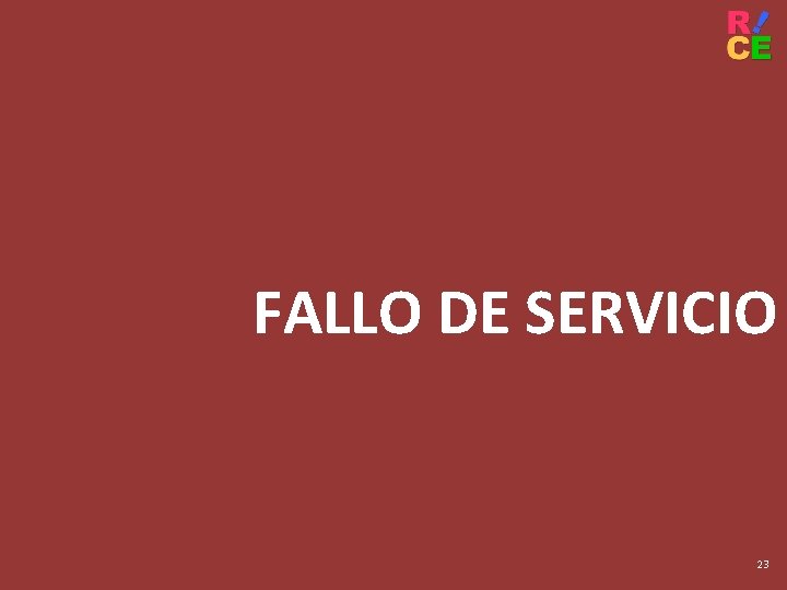 FALLO DE SERVICIO 23 