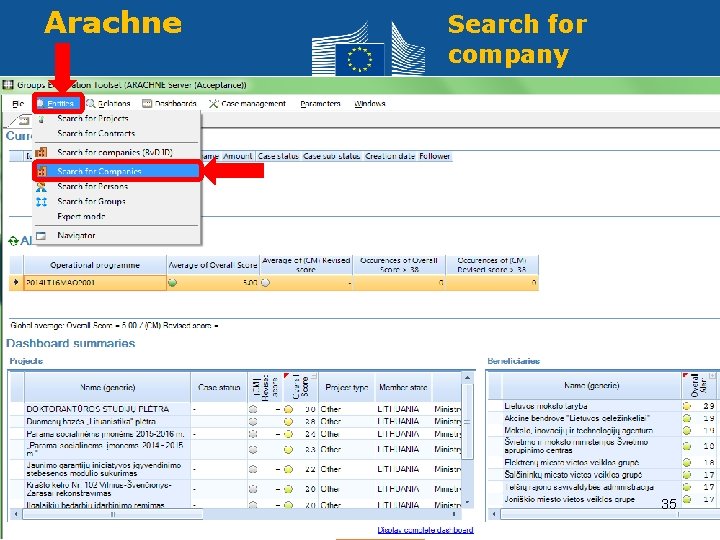 Arachne Search for company 35 Regional Policy and Employment Policy 