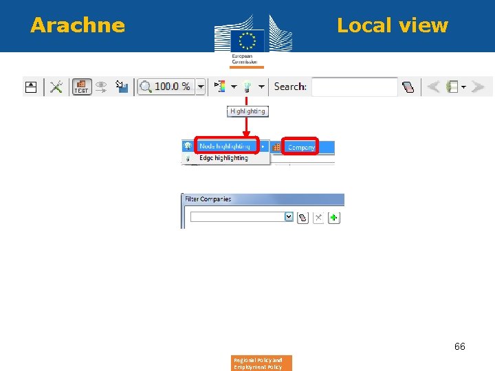 Arachne Local view 66 Regional Policy and Employment Policy 