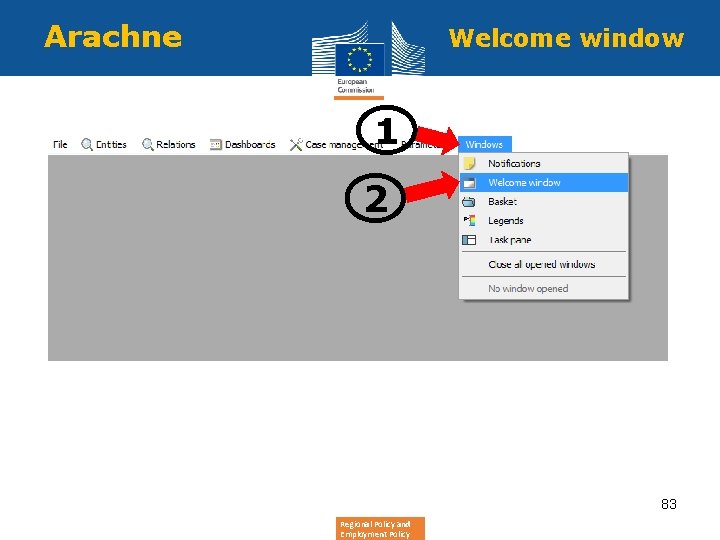 Arachne Welcome window 1 2 83 Regional Policy and Employment Policy 