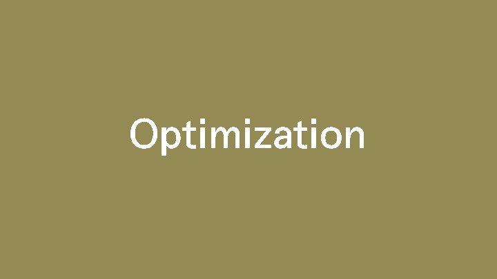 Optimization 
