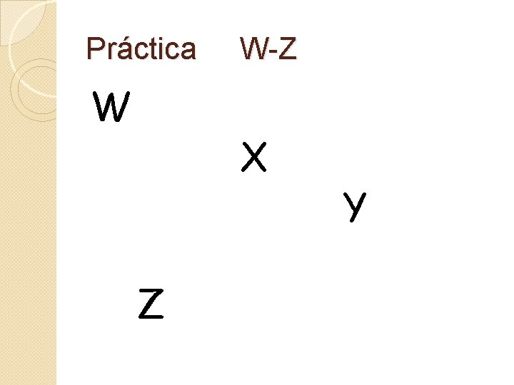 Práctica W W-Z X Z Y Práctica W W-Z X Z Y