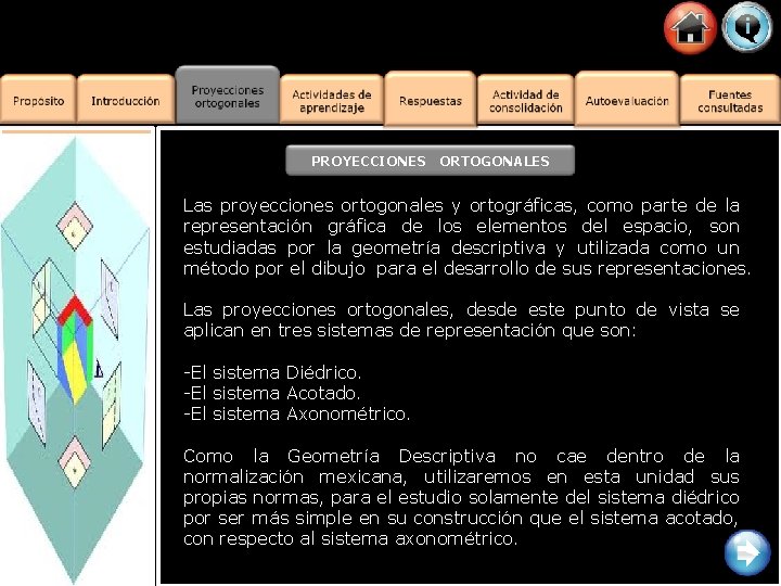 PROYECCIONES ORTOGONALES Las proyecciones ortogonales y ortográficas, como parte de la representación gráfica de