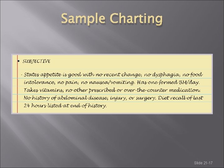 Sample Charting Slide 21 -17 Sample Charting Slide 21 -17