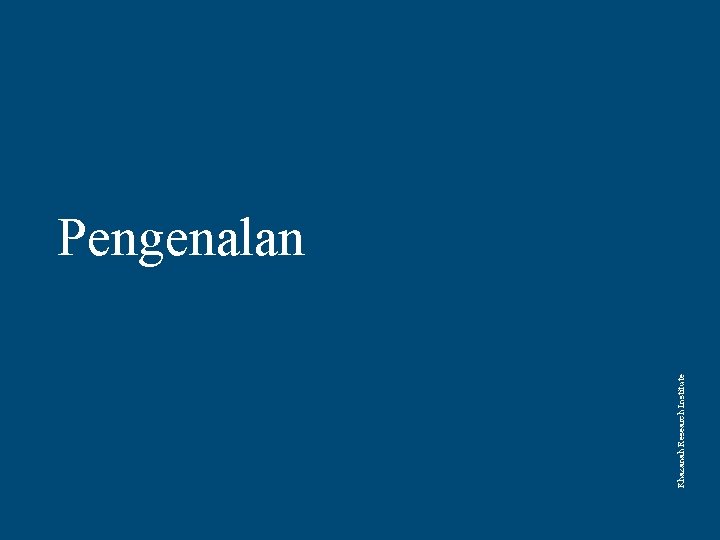 Khazanah Research Institute Pengenalan 