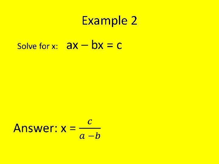 Example 2 • 