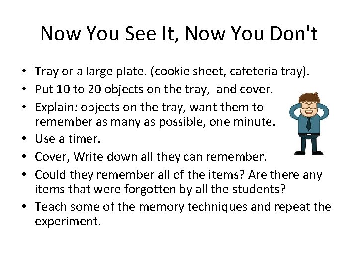 Now You See It, Now You Don't • Tray or a large plate. (cookie