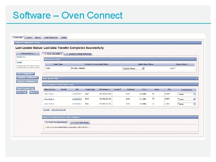 Software – Oven Connect 