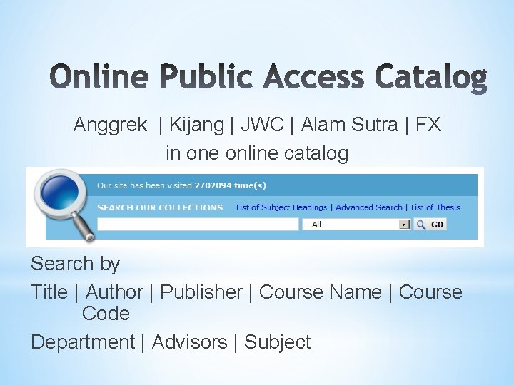 Anggrek | Kijang | JWC | Alam Sutra | FX in one online catalog