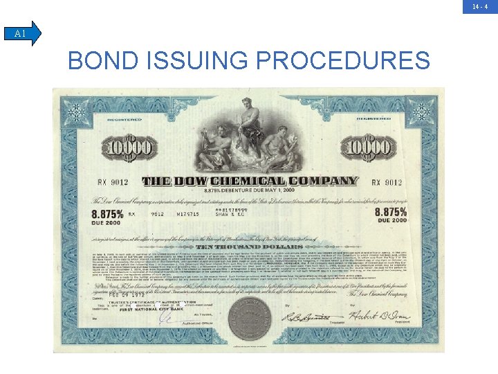 14 - 4 A 1 BOND ISSUING PROCEDURES 