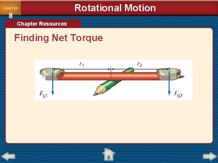 CHAPTER 8 Rotational Motion Chapter Resources Finding Net Torque 