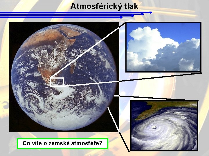 Atmosférický tlak Co víte o zemské atmosféře? 