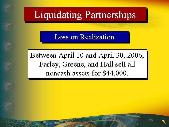 Liquidating Partnerships Loss on Realization Between April 10 and April 30, 2006, Farley, Greene,