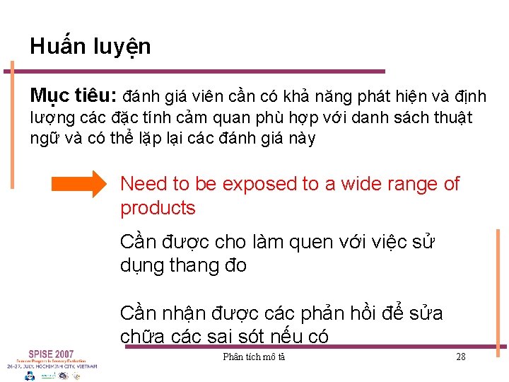 Huấn luyện Mục tiêu: đánh giá viên cần có khả năng phát hiện và