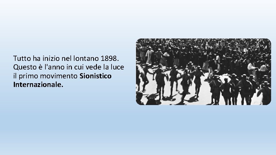 Tutto ha inizio nel lontano 1898. Questo è l'anno in cui vede la luce