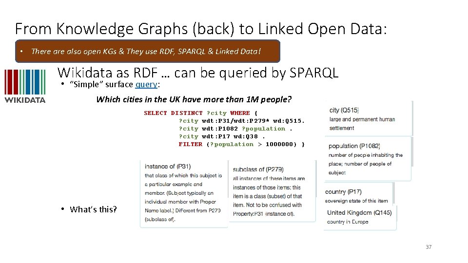 From Knowledge Graphs (back) to Linked Open Data: • There also open KGs & From Knowledge Graphs (back) to Linked Open Data: • There also open KGs &