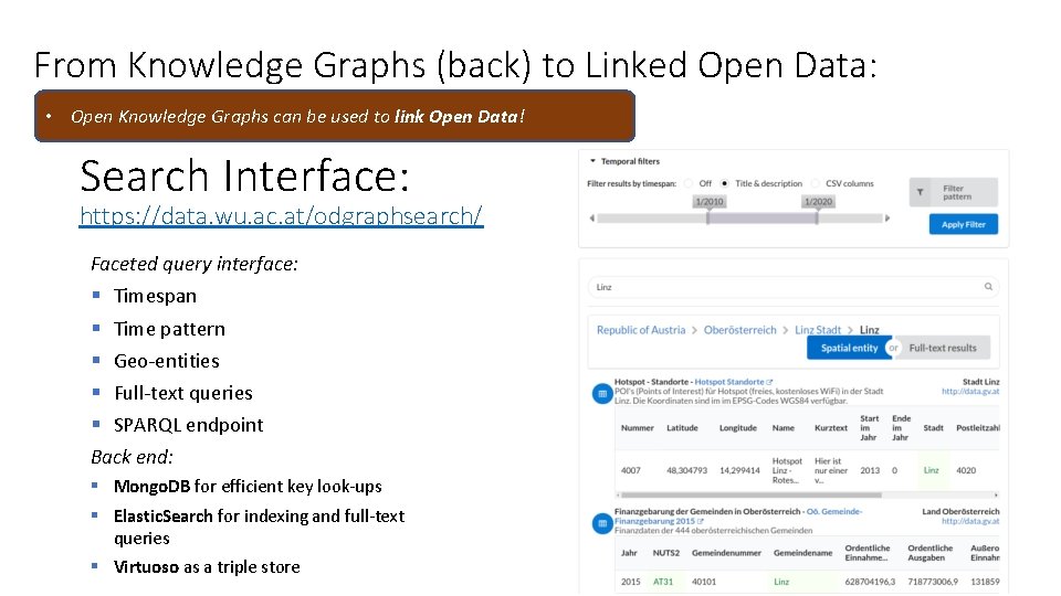 From Knowledge Graphs (back) to Linked Open Data: • Open Knowledge Graphs can be From Knowledge Graphs (back) to Linked Open Data: • Open Knowledge Graphs can be