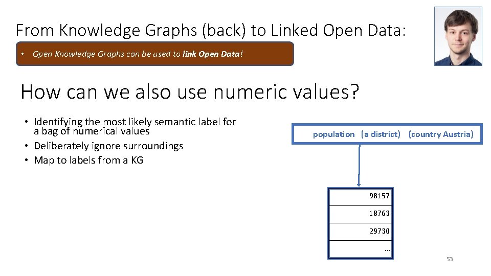 From Knowledge Graphs (back) to Linked Open Data: • Open Knowledge Graphs can be From Knowledge Graphs (back) to Linked Open Data: • Open Knowledge Graphs can be
