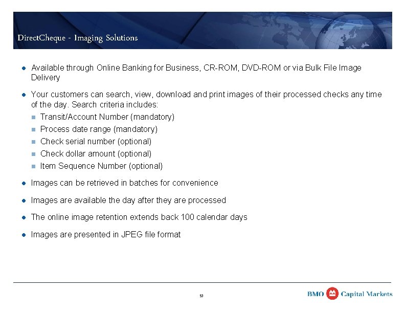 Direct. Cheque - Imaging Solutions l Available through Online Banking for Business, CR-ROM, DVD-ROM