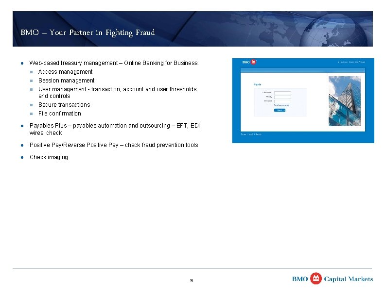 BMO – Your Partner in Fighting Fraud l Web-based treasury management – Online Banking