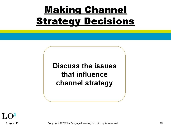 Making Channel Strategy Decisions Discuss the issues that influence channel strategy LO 4 Chapter