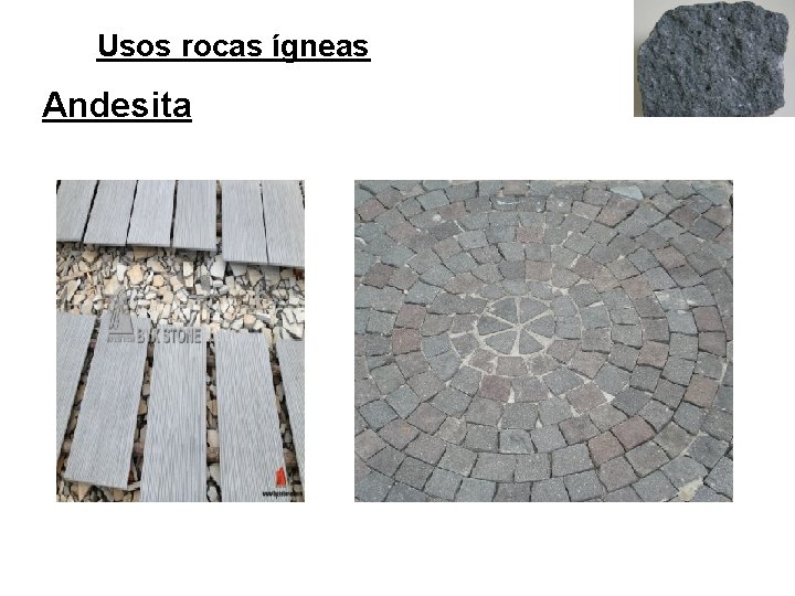  Usos rocas ígneas Andesita 