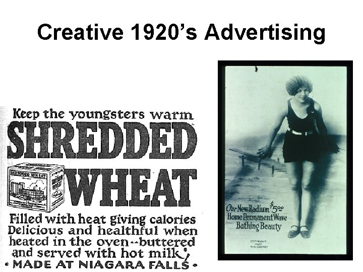 Creative 1920’s Advertising 