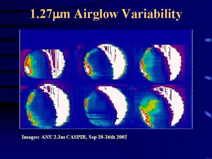 1. 27 mm Airglow Variability Images: ANU 2. 3 m CASPIR, Sep 20 -26