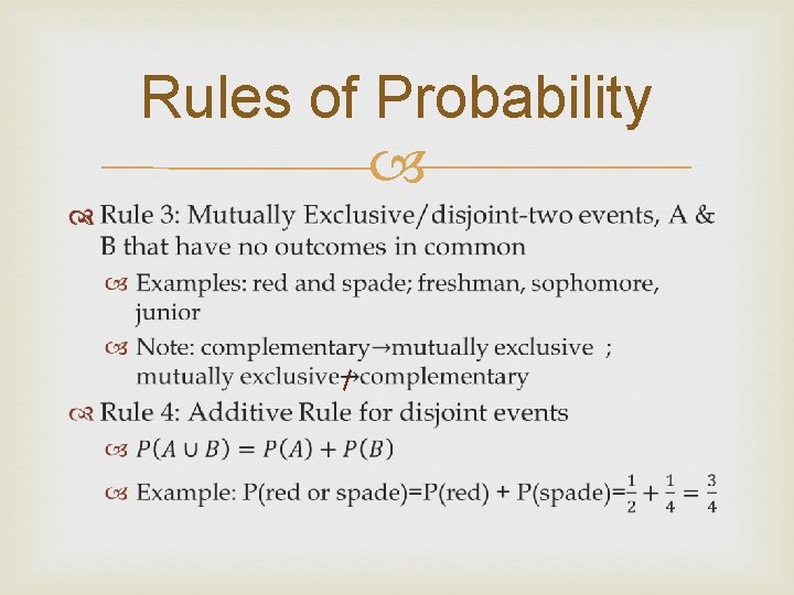 Rules of Probability 