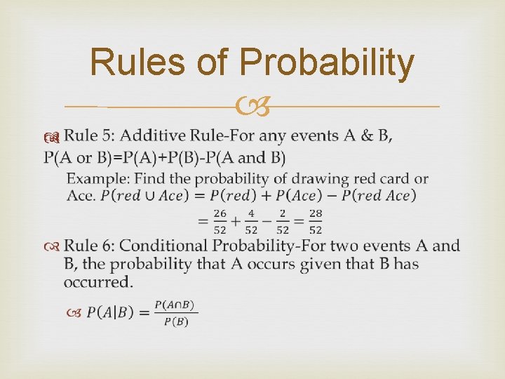 Rules of Probability 