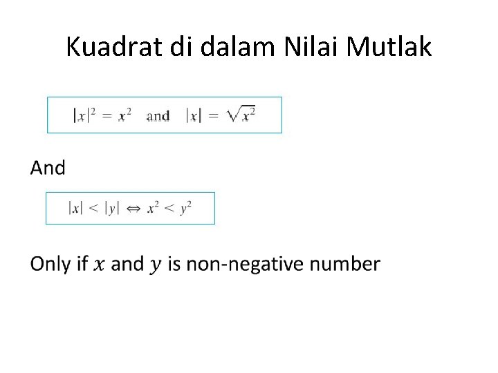 Kuadrat di dalam Nilai Mutlak • 