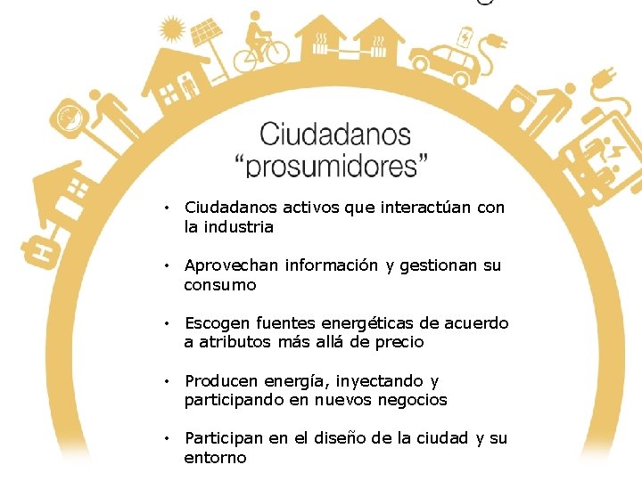  • Ciudadanos activos que interactúan con la industria • Aprovechan información y gestionan