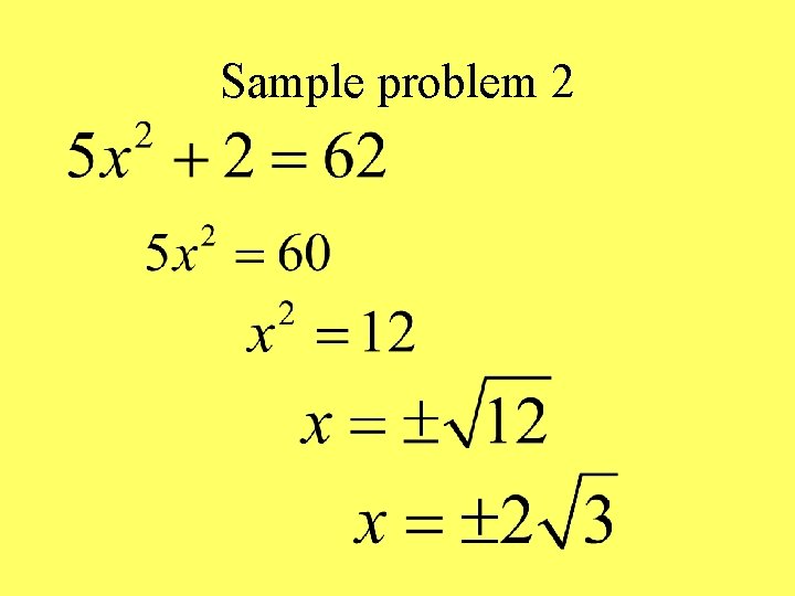 Sample problem 2 