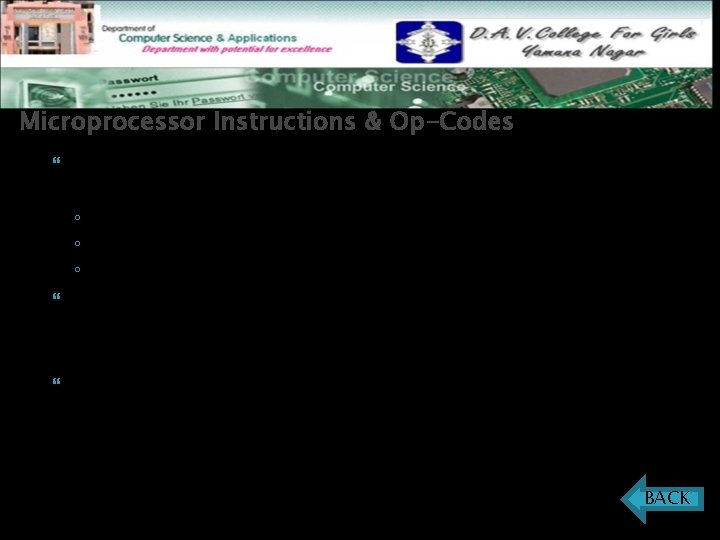 Microprocessor Instructions & Op-Codes Each processor has its own instruction set of commands to Microprocessor Instructions & Op-Codes Each processor has its own instruction set of commands to