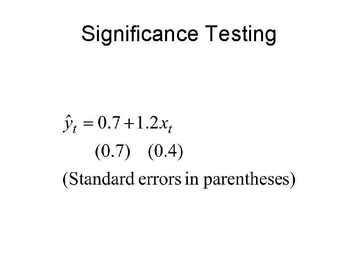 Significance Testing 