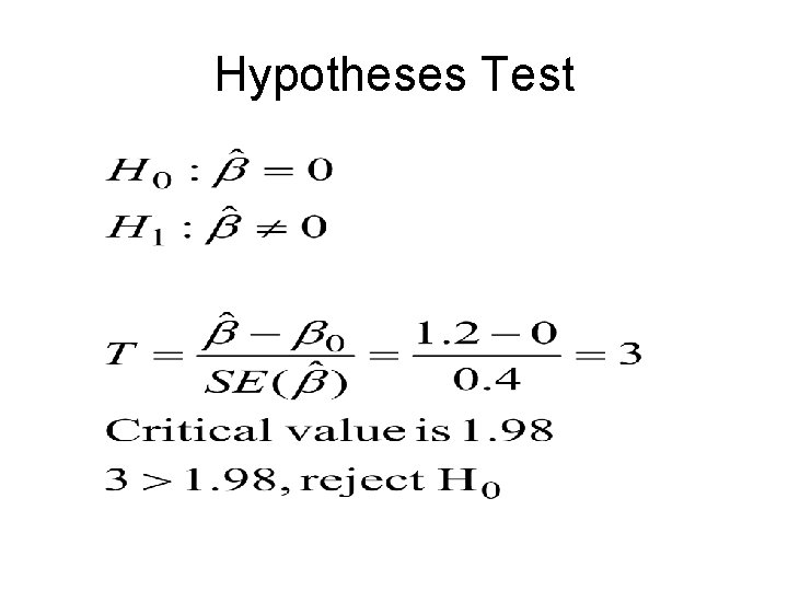 Hypotheses Test 