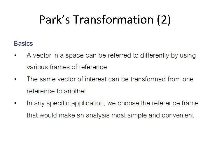 Park’s Transformation (2) 