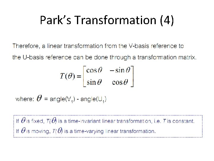 Park’s Transformation (4) Park’s Transformation (4)
