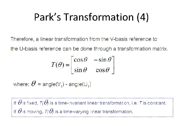 Park’s Transformation (4) 