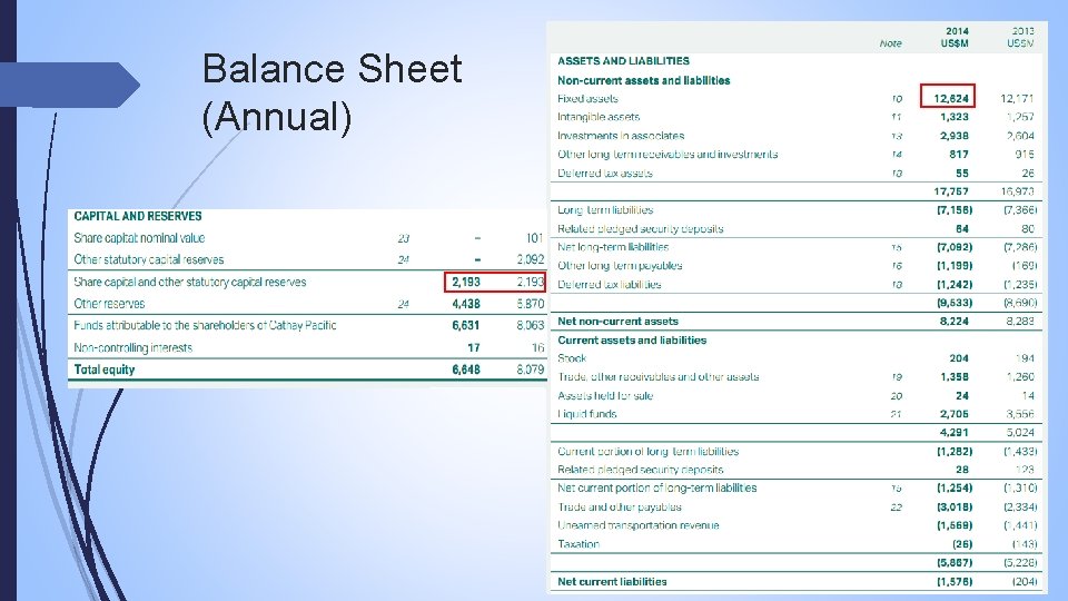 Balance Sheet (Annual) 