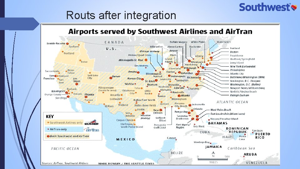 Routs after integration 