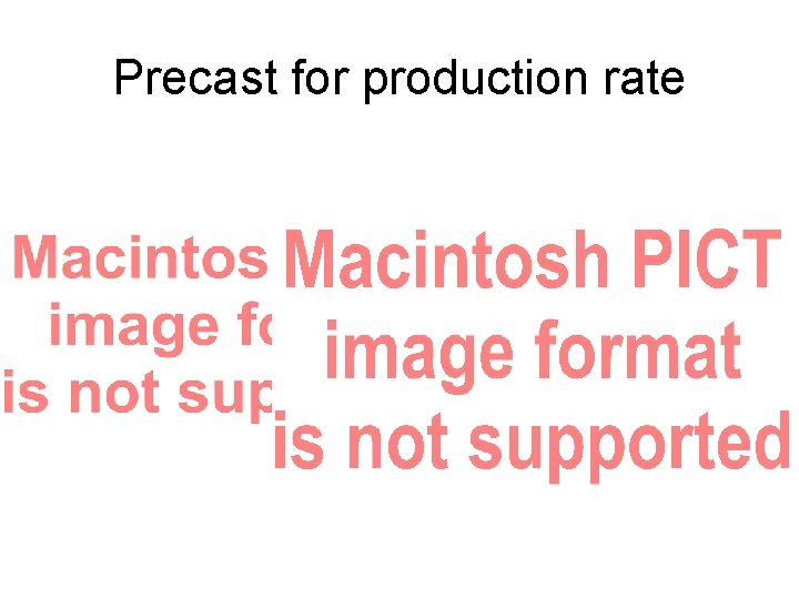 Precast for production rate 