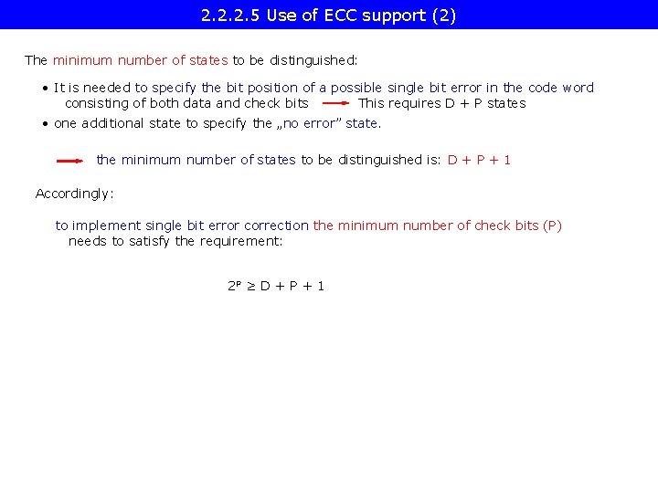 2. 2. 2. 5 Use of ECC support (2) The minimum number of states