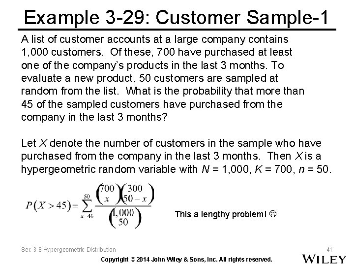 Example 3 -29: Customer Sample-1 A list of customer accounts at a large company