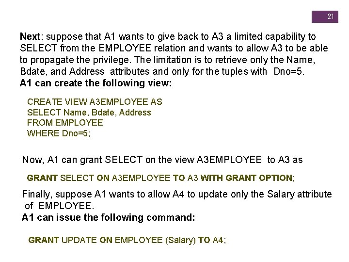 21 Next: suppose that A 1 wants to give back to A 3 a 21 Next: suppose that A 1 wants to give back to A 3 a
